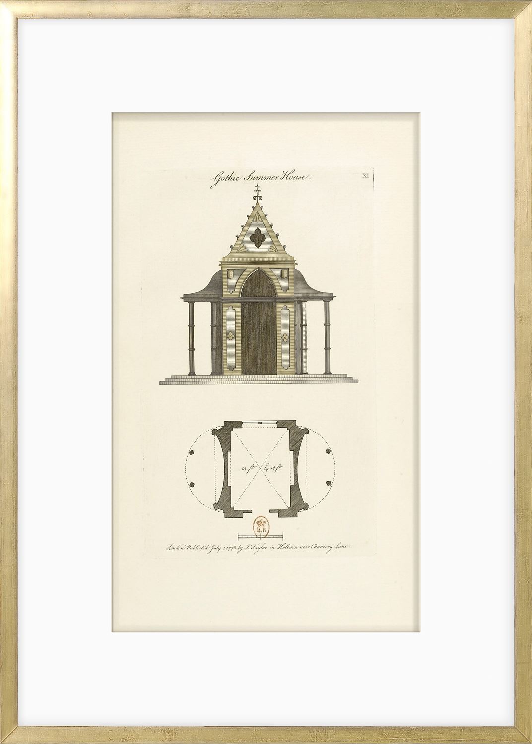 Engraving - Gothic Summer House, 1778